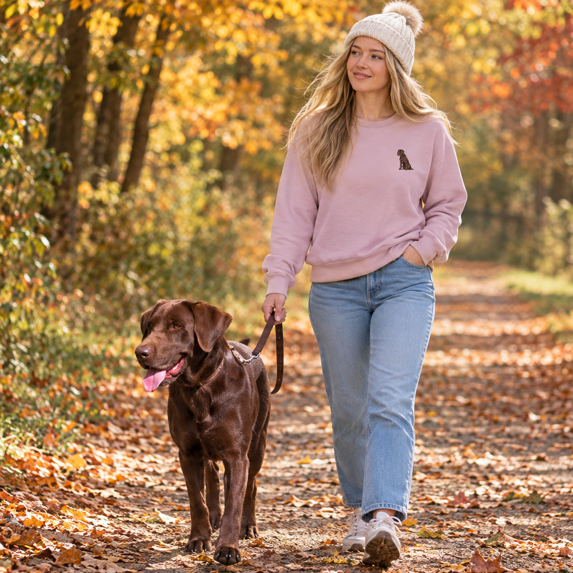 Embroidered Dog Sweatshirt